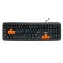 Клавиатура DIALOG KS-020U (USB) черный/оранж